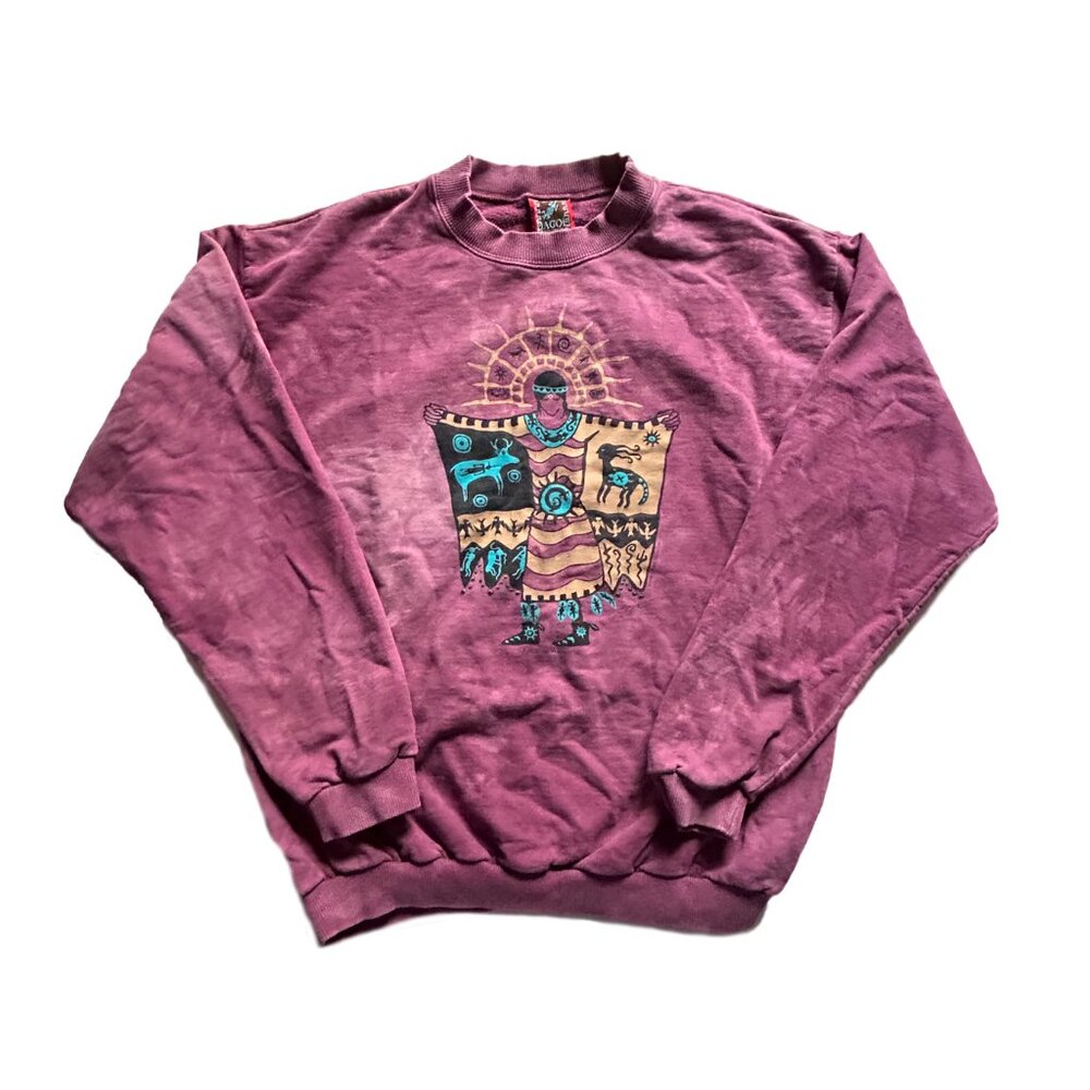 Vintage 90s Women's Dragoli Tie Dye Crewneck